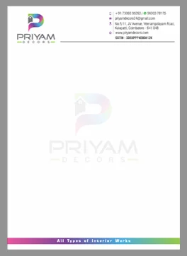 letterhead designing and printing